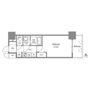 D 1Kの間取り図