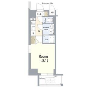 1Kの間取り図