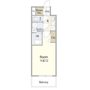 B 1Kの間取り図