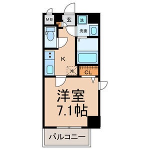 A 1Kの間取り図