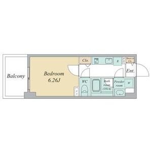 B 1Kの間取り図