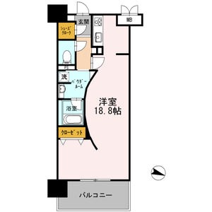 O 1Rの間取り図