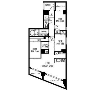 J 3LDKの間取り図