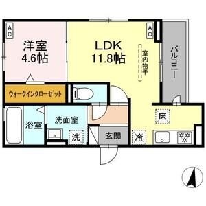 C1 1LDKの間取り図