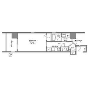 B 1Kの間取り図
