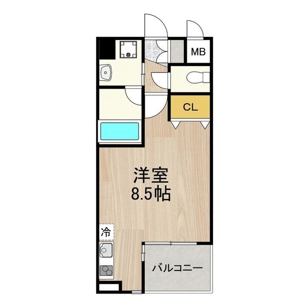 F 1Rの間取り図