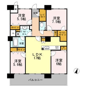 J 4LDKの間取り図