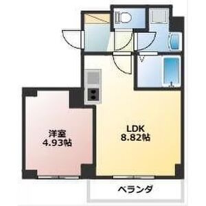 201 1LDKの間取り図