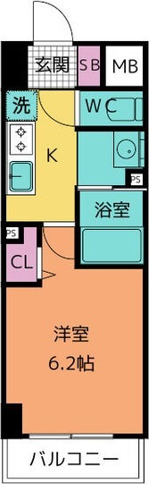 B 1Kの間取り図