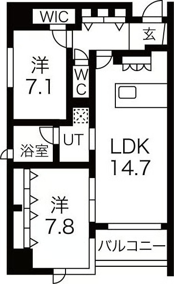 1201の間取り図