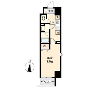 A 1Kの間取り図