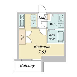 D 1Rの間取り図