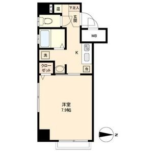 A1 1Kの間取り図