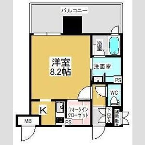 B 1Kの間取り図