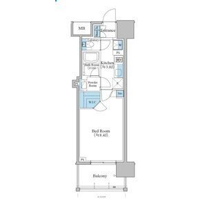 1Kの間取り図
