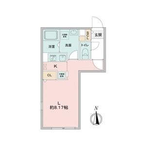 D 1Kの間取り図