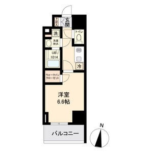 A 1Kの間取り図