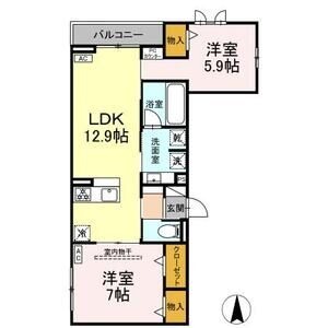 A2 2LDKの間取り図