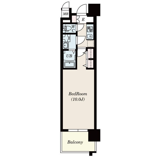 F2 1Kの間取り図