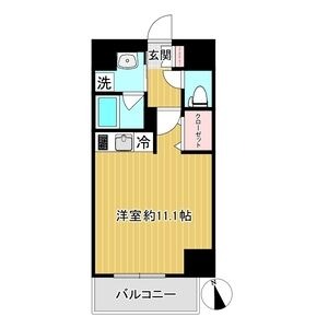 B' 1Rの間取り図