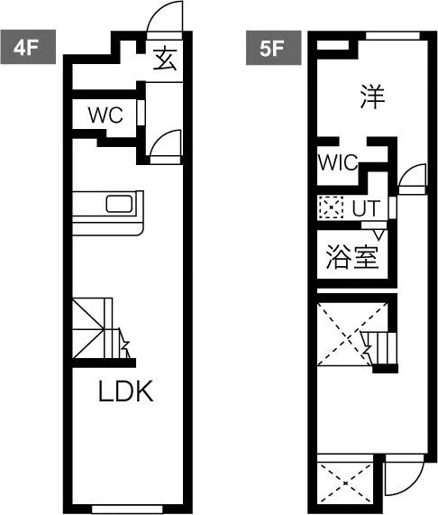 G 1LDKの間取り図