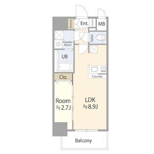 A 1LDKの間取り図