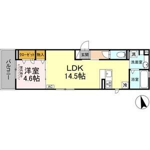 303 1LDKの間取り図