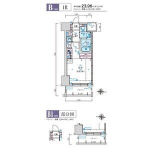 F 1Rの間取り図