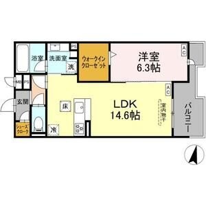C1 1LDKの間取り図