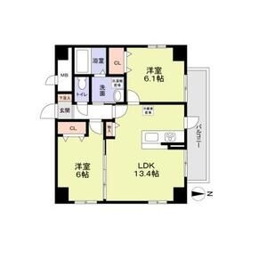 Ⅲ 2LDKの間取り図