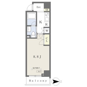 A 1Kの間取り図