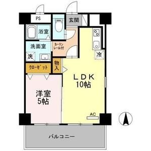 505 1LDKの間取り図