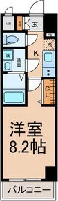 D 1Kの間取り図