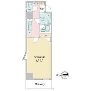 1Kの間取り図