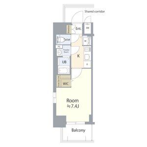A 1Kの間取り図