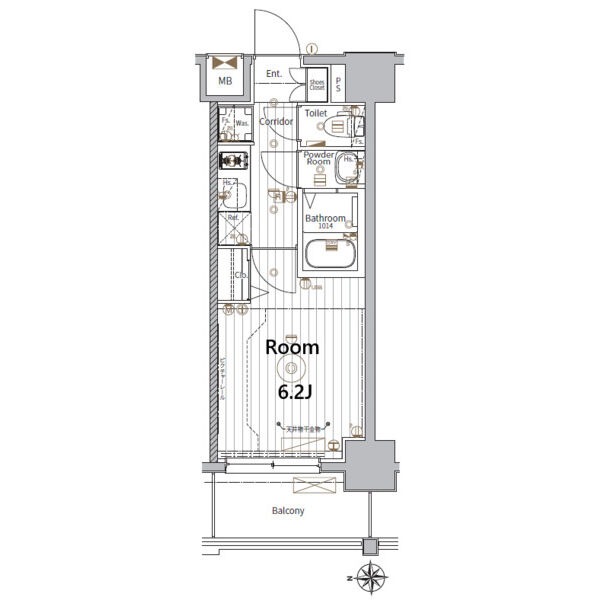 C1 1Kの間取り図