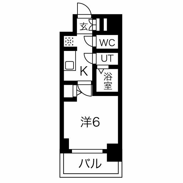 C1 1Kの間取り図