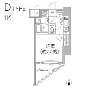 1Kの間取り図