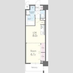 G 1LDKの間取り図