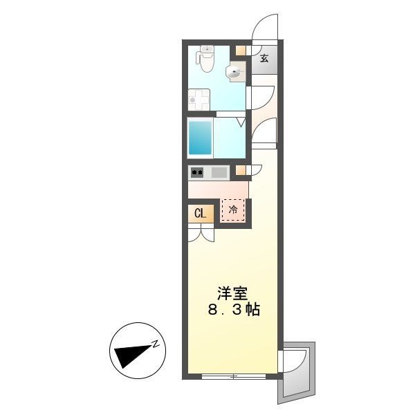 C 1Rの間取り図