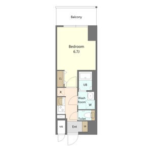 C 1Kの間取り図
