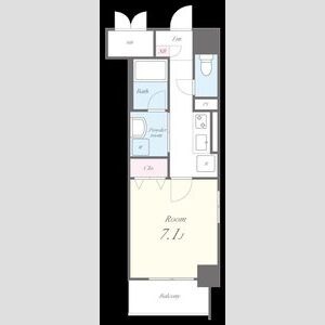 A 1Kの間取り図