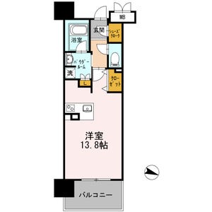 A' 1Rの間取り図