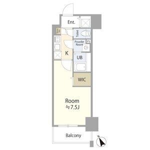 B1 1Kの間取り図
