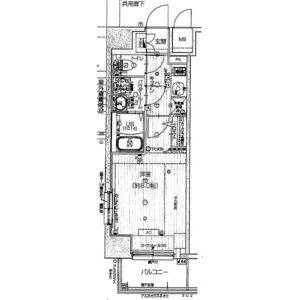 A2 1Kの間取り図