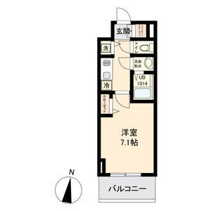 B 1Kの間取り図