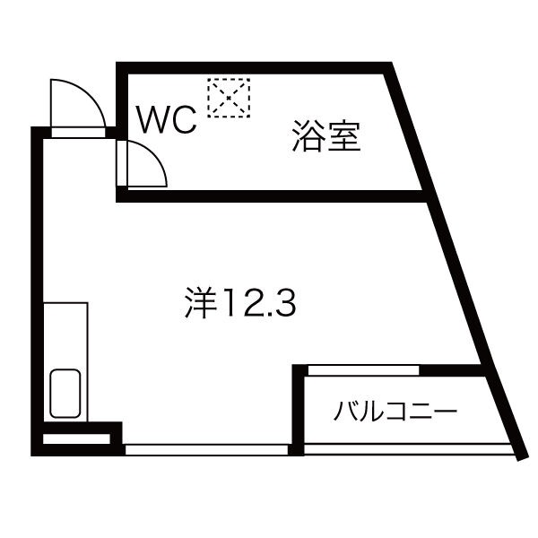 E 1Rの間取り図