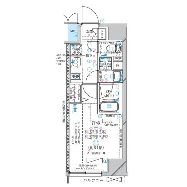 C1 1Kの間取り図