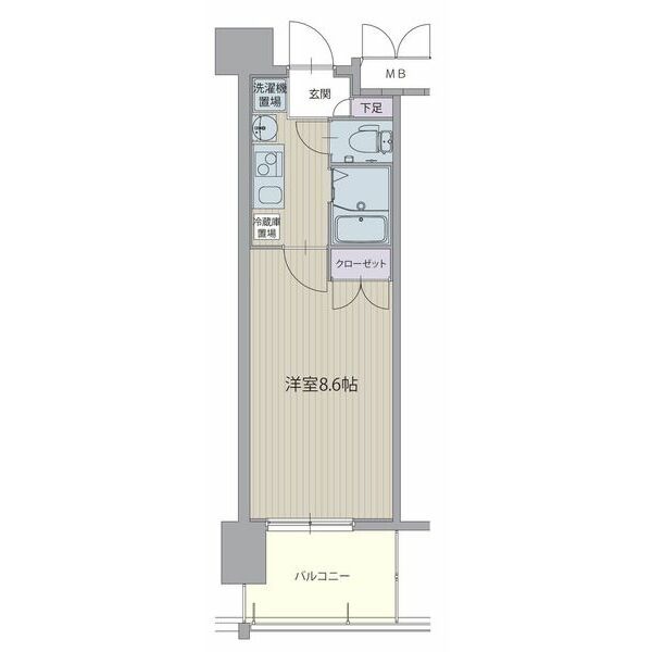 C 1Kの間取り図