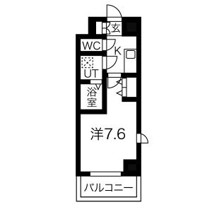 B2 1Kの間取り図